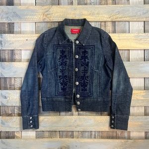Unique [dorothée bis] Designer Embroidered Denim Blue Jean Jacket | Small · 6
